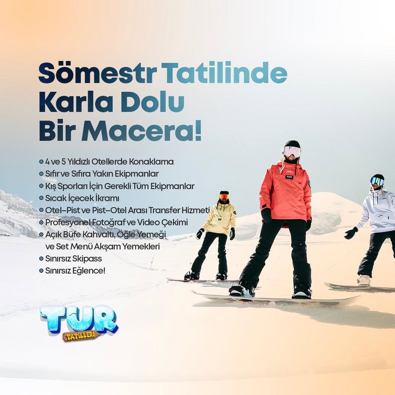 Sömestr Özel | Uzman Kayak Paketi Erciyes Kış Kampı
