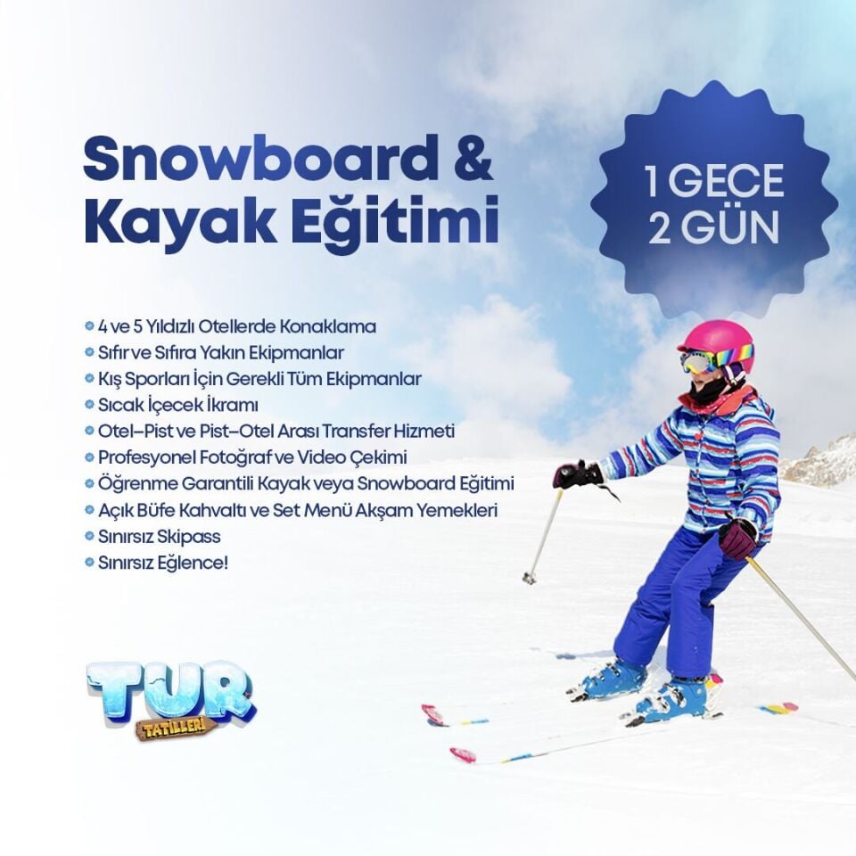 Yetişkin Acemi Paket | 1 Gece 2 Gün Erciyes Kış Kampı