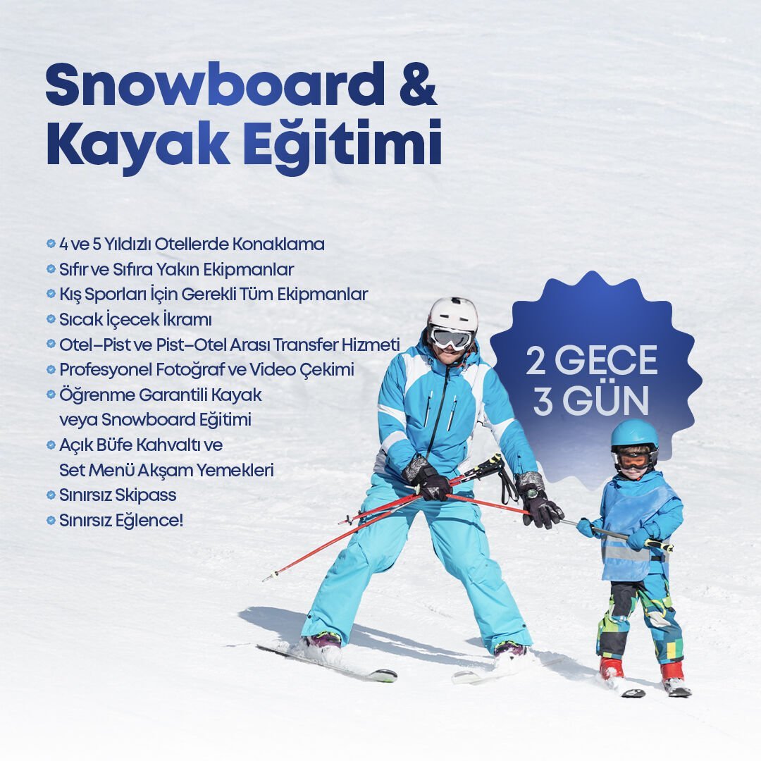 Yetişkin Acemi Paket | 2 Gece 3 Gün Erciyes Kış Kampı