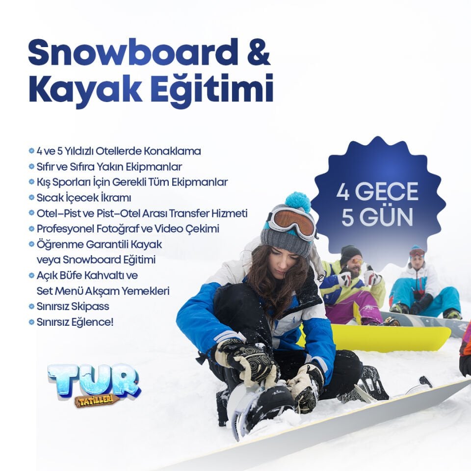 Yetişkin Acemi Paket | 4 Gece 5 Gün Erciyes Kış Kampı