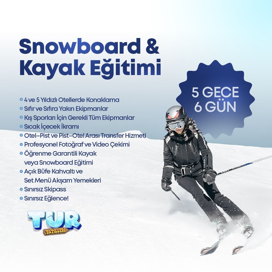 Yetişkin Acemi Paket | 5 Gece 6 Gün Erciyes Kış Kampı