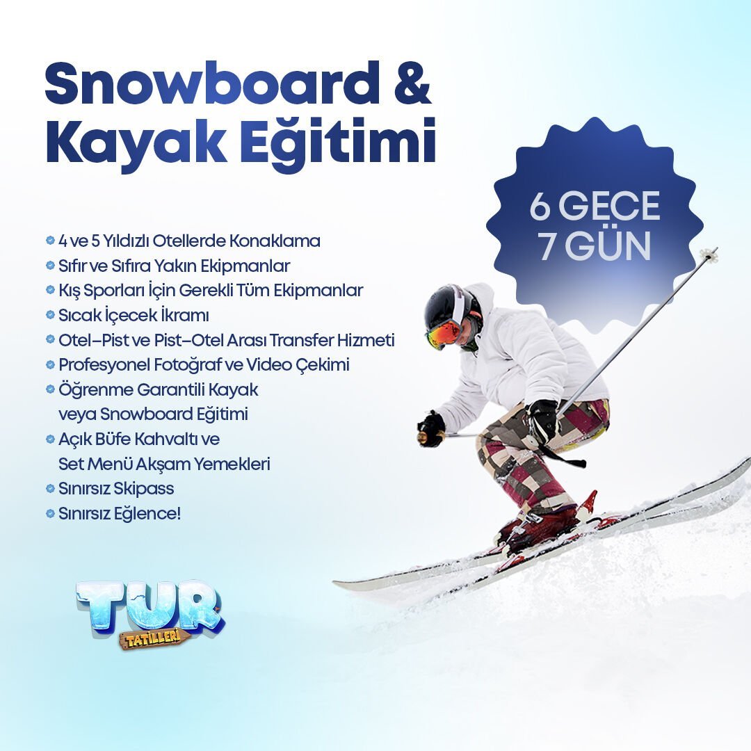 Yetişkin Acemi Paket | 6 Gece 7 Gün Erciyes Kış Kampı