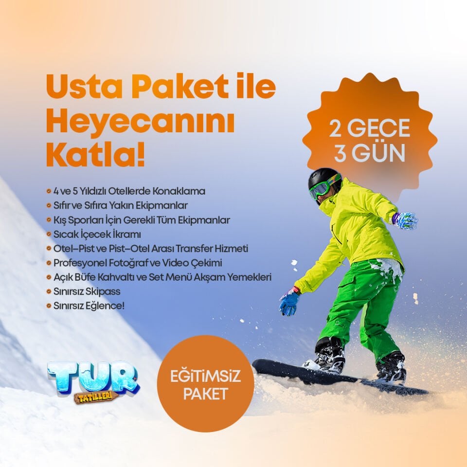 Yetişkin Usta Paket | 2 Gece 3 Gün Erciyes Kış Kampı