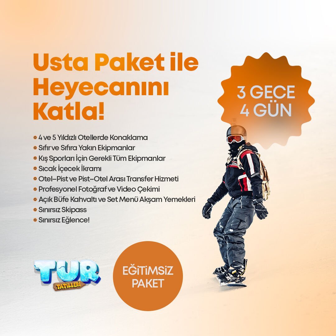 Yetişkin Usta Paket | 3 Gece 4 Gün Erciyes Kış Kampı