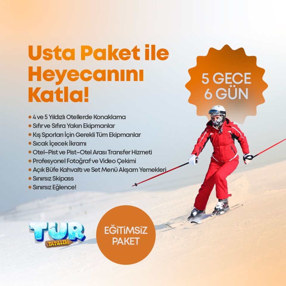 Yetişkin Usta Paket | 5 Gece 6 Gün Erciyes Kış Kampı