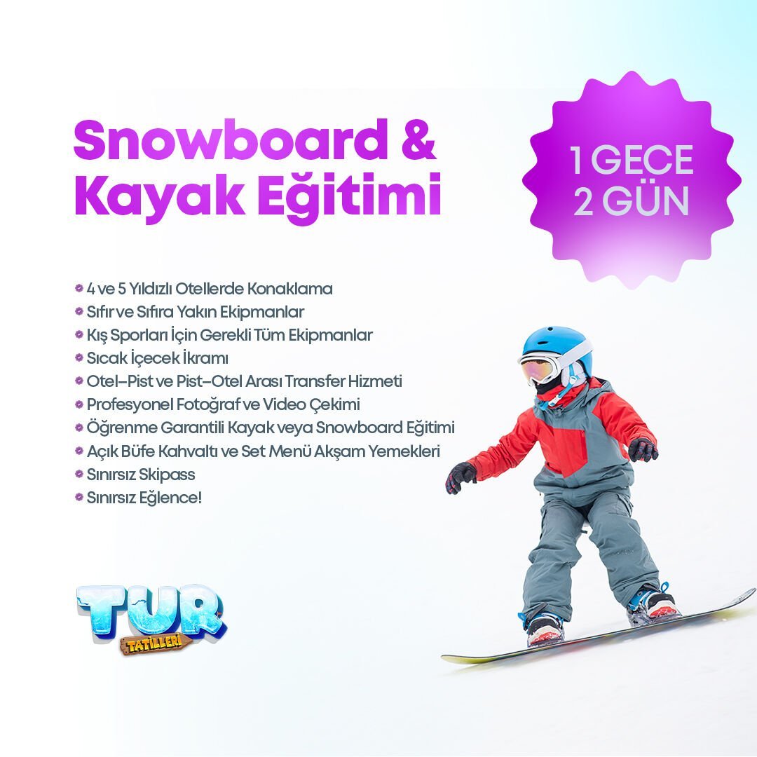 Çocuk Acemi Paket | 1 Gece 2 Gün Erciyes Kış Kampı