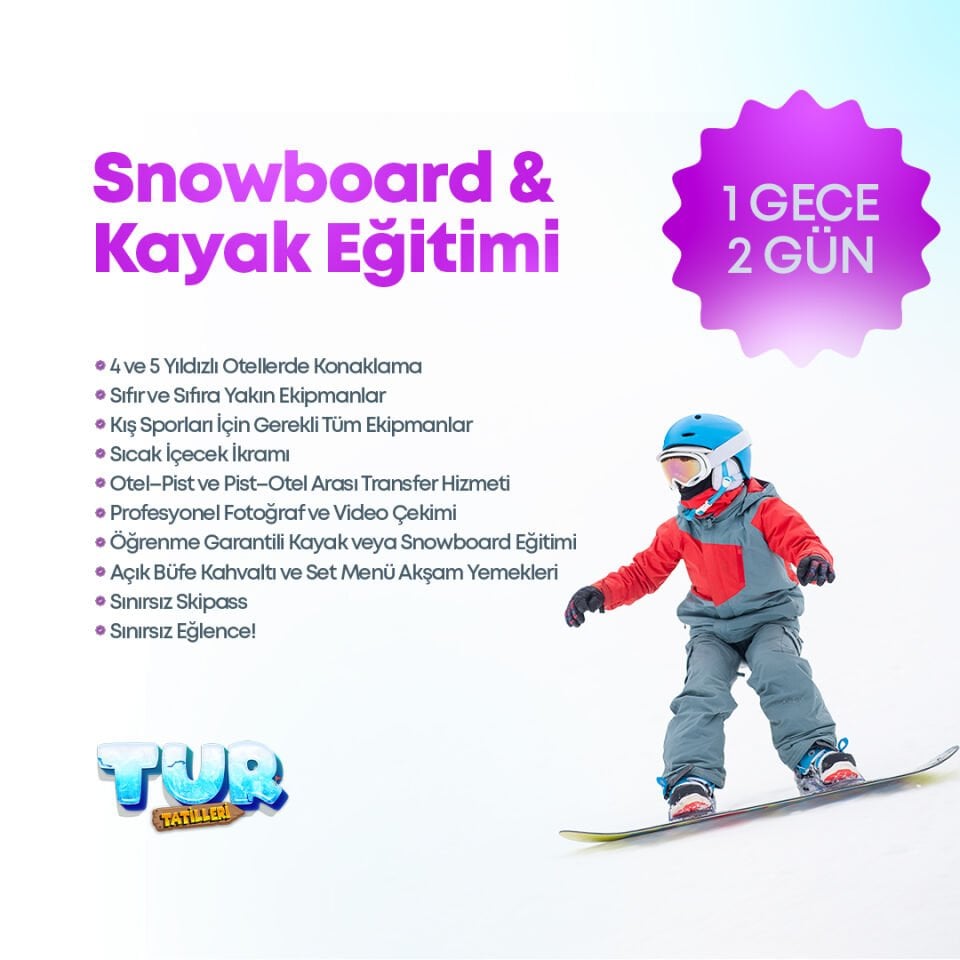 Çocuk Acemi Paket | 1 Gece 2 Gün Erciyes Kış Kampı