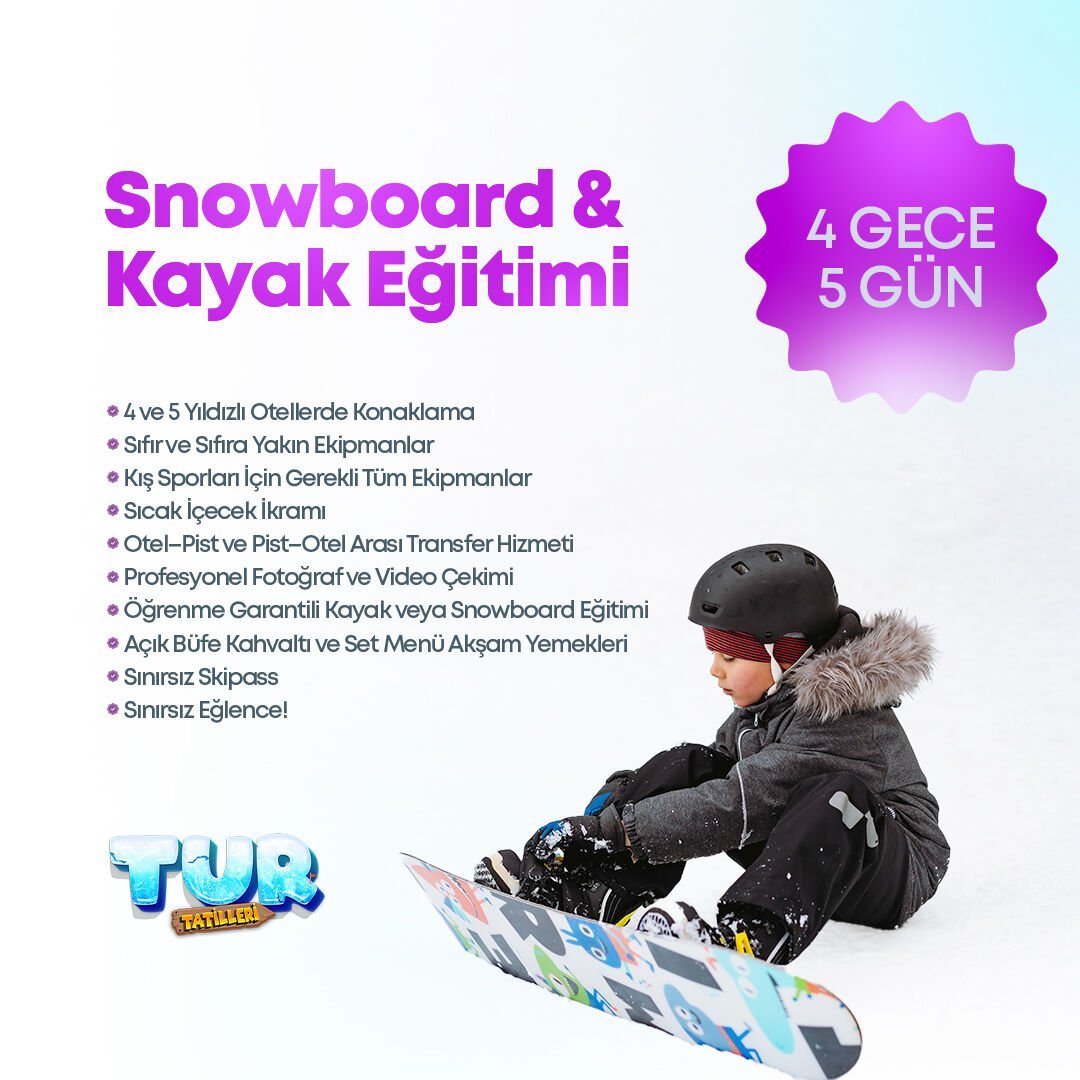 Çocuk Acemi Paket | 4 Gece 5 Gün Erciyes Kış Kampı