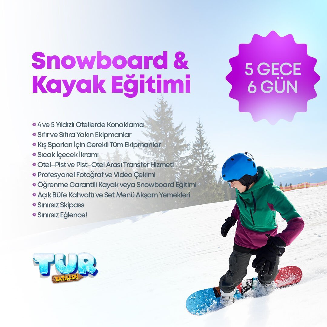 Çocuk Acemi Paket | 5 Gece 6 Gün Erciyes Kış Kampı