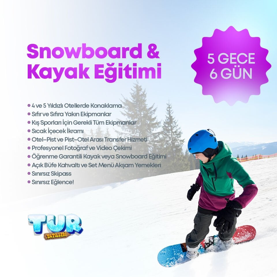 Çocuk Acemi Paket | 5 Gece 6 Gün Erciyes Kış Kampı