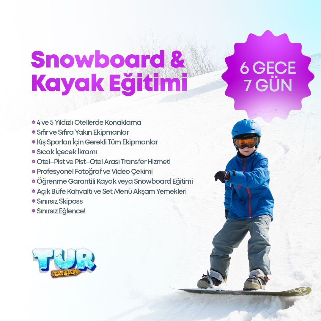 Çocuk Acemi Paket | 6 Gece 7 Gün Erciyes Kış Kampı