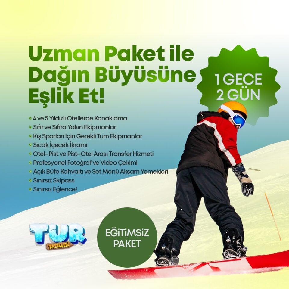 Yetişkin Uzman Paket | 1 Gece 2 Gün Erciyes Kış Kampı